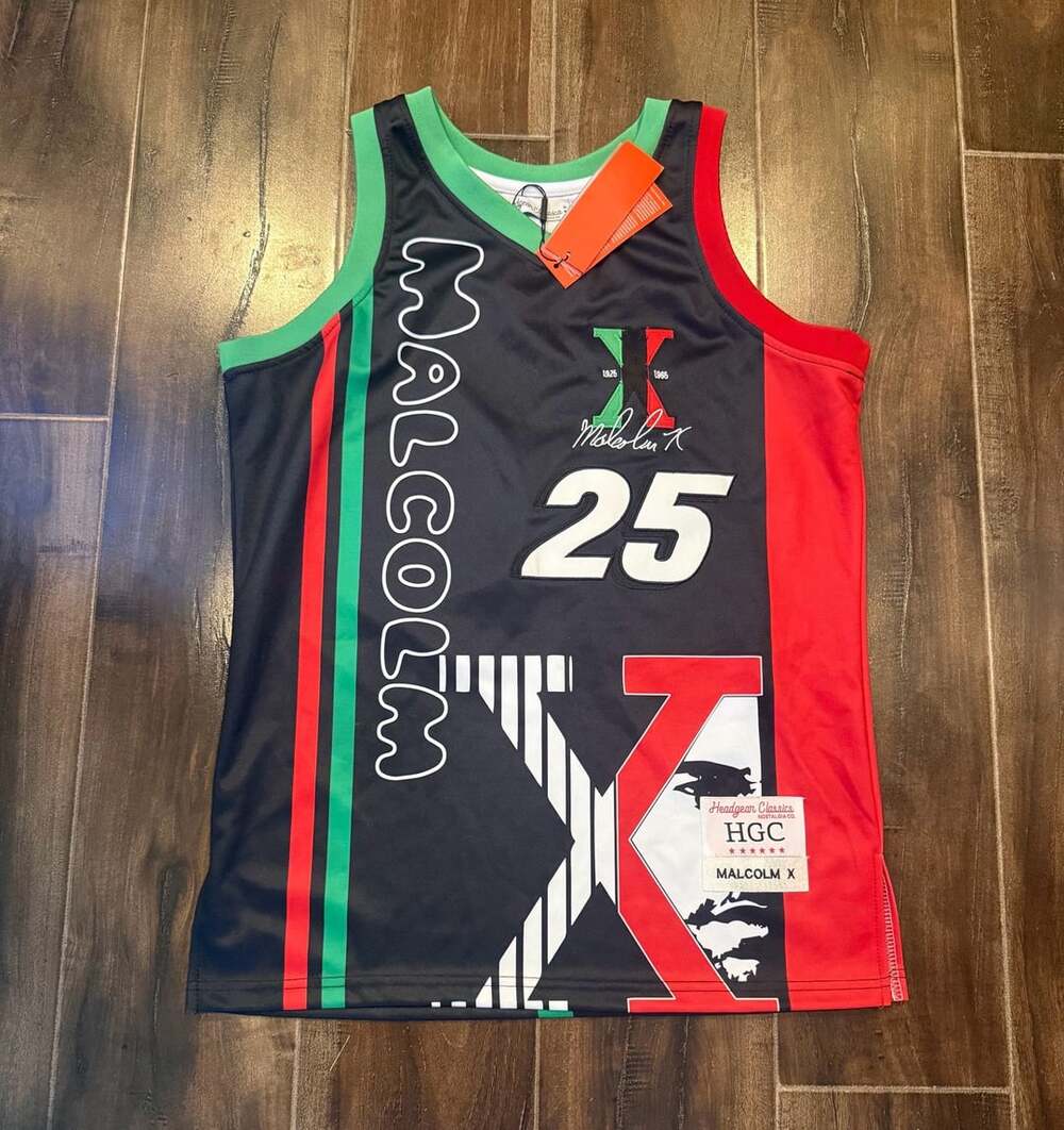 Headgear Classics Malcolm X Basketball Jersey 25 Black